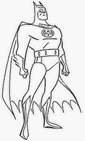 coloriage batman prend la pose